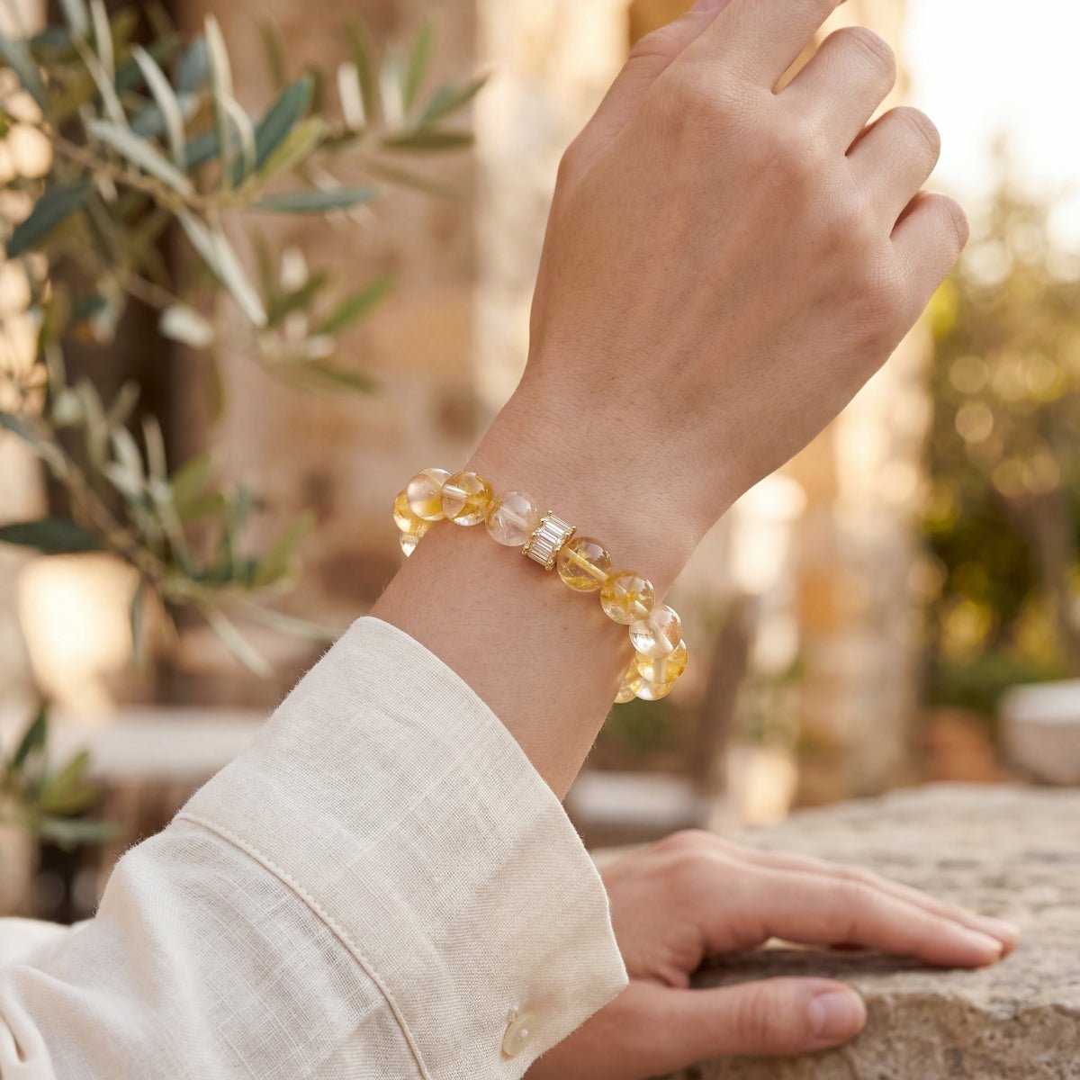 Golden Healer Yellow Quartz Bracelet by JWPatronus – natural crystal bracelet for women
