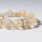 Golden Hematoid Quartz Bracelet by JWPatronus – natural crystal bracelet for women