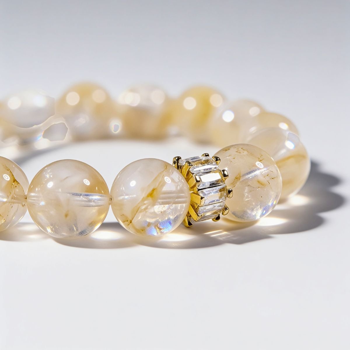 Golden Hematoid Quartz Bracelet by JWPatronus – natural crystal bracelet for women