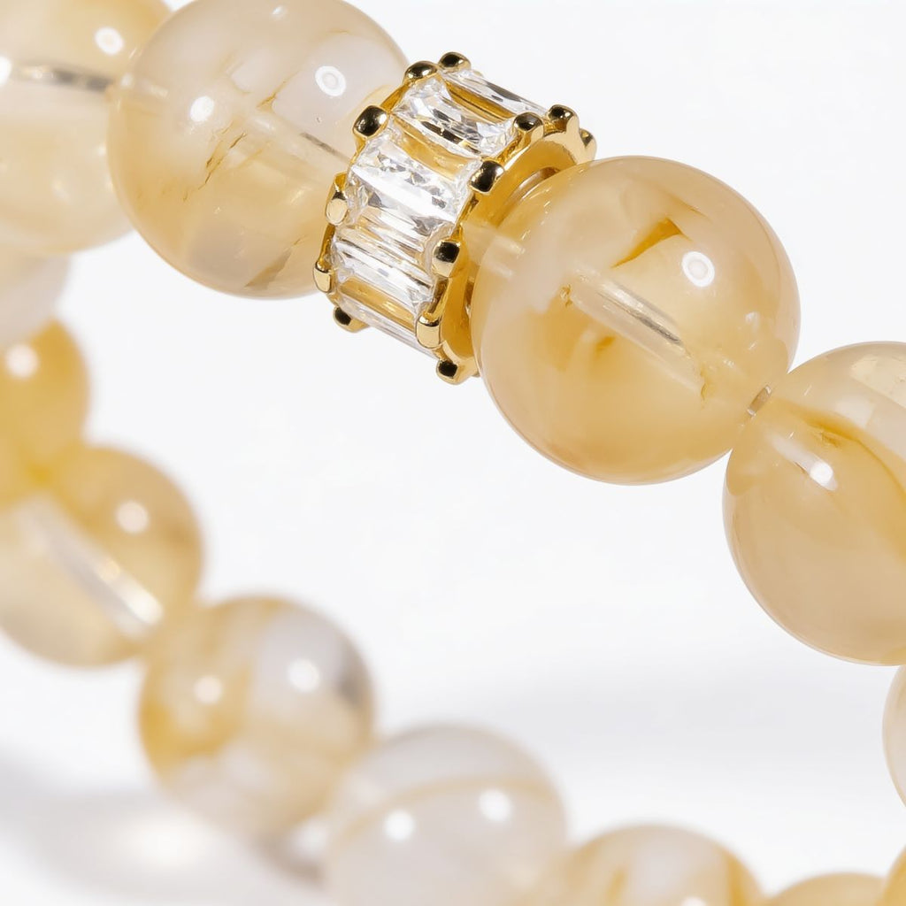 Golden Hematoid Quartz Bracelet by JWPatronus – natural crystal bracelet for women