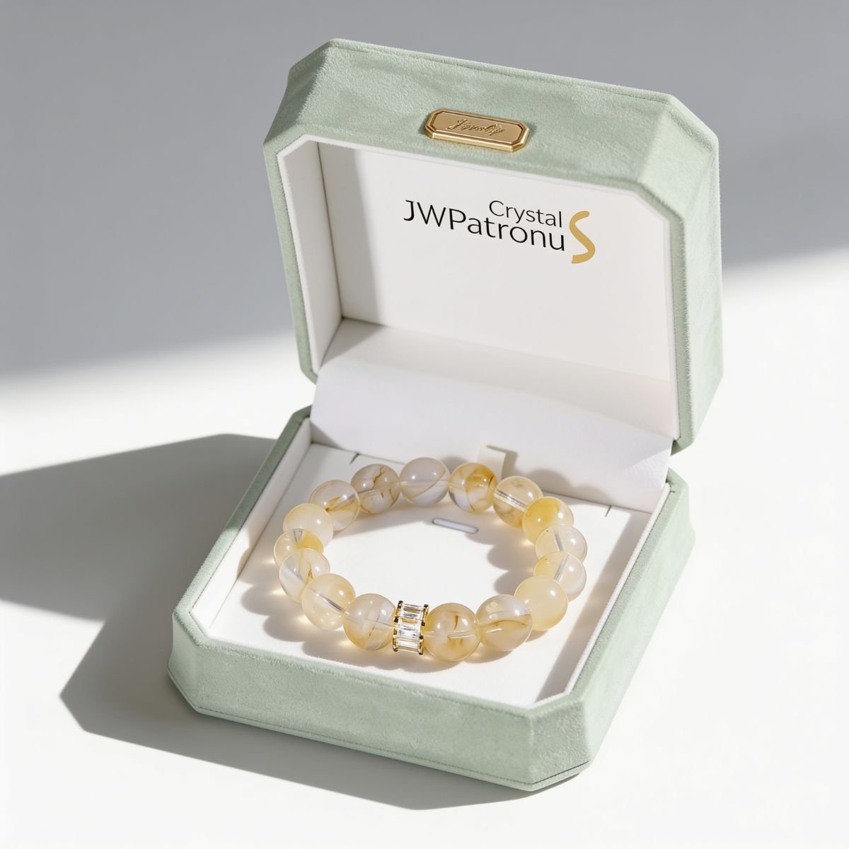 Golden Hematoid Quartz Bracelet by JWPatronus – natural crystal bracelet for women