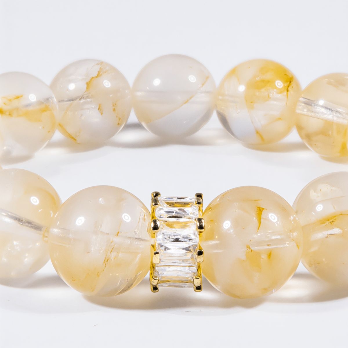 Golden Hematoid Quartz Bracelet by JWPatronus – natural crystal bracelet for women