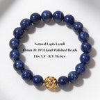 Golden Lucky Lapis Bracelet by JWPatronus – natural crystal bracelet for women