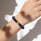 Golden Lucky Lapis Bracelet by JWPatronus – natural crystal bracelet for women