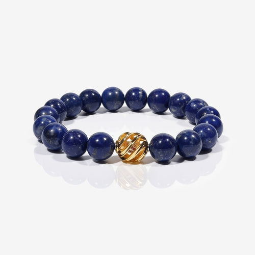 Golden Lucky Lapis Bracelet by JWPatronus – natural crystal bracelet for women