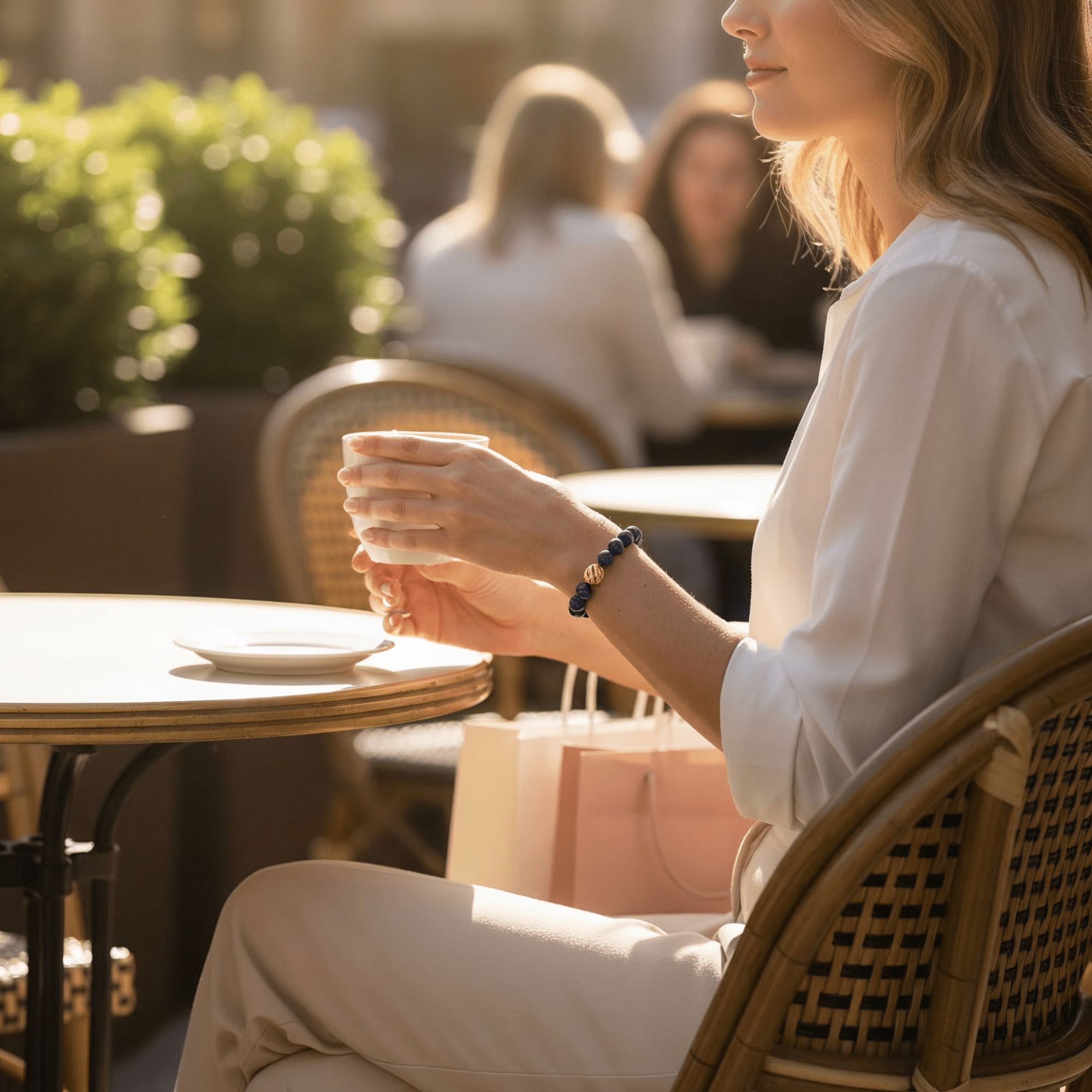 Golden Lucky Lapis Bracelet by JWPatronus – natural crystal bracelet for women