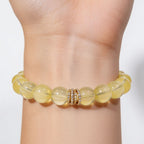 Golden Radiance Lemon Quartz Bracelet by JWPatronus – natural crystal bracelet for women