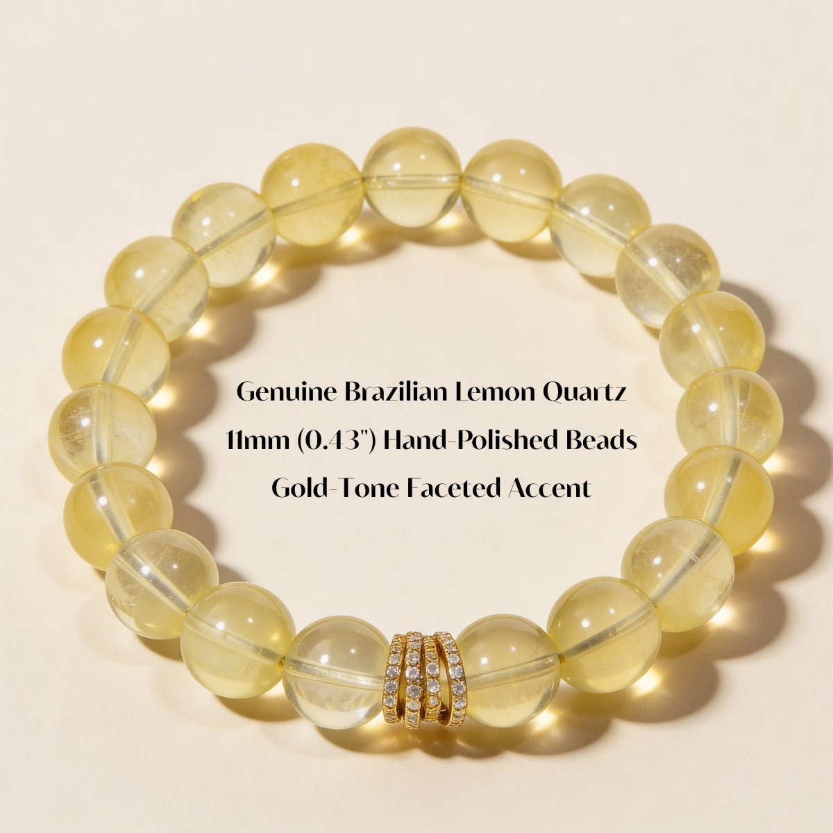 Golden Radiance Lemon Quartz Bracelet by JWPatronus – natural crystal bracelet for women