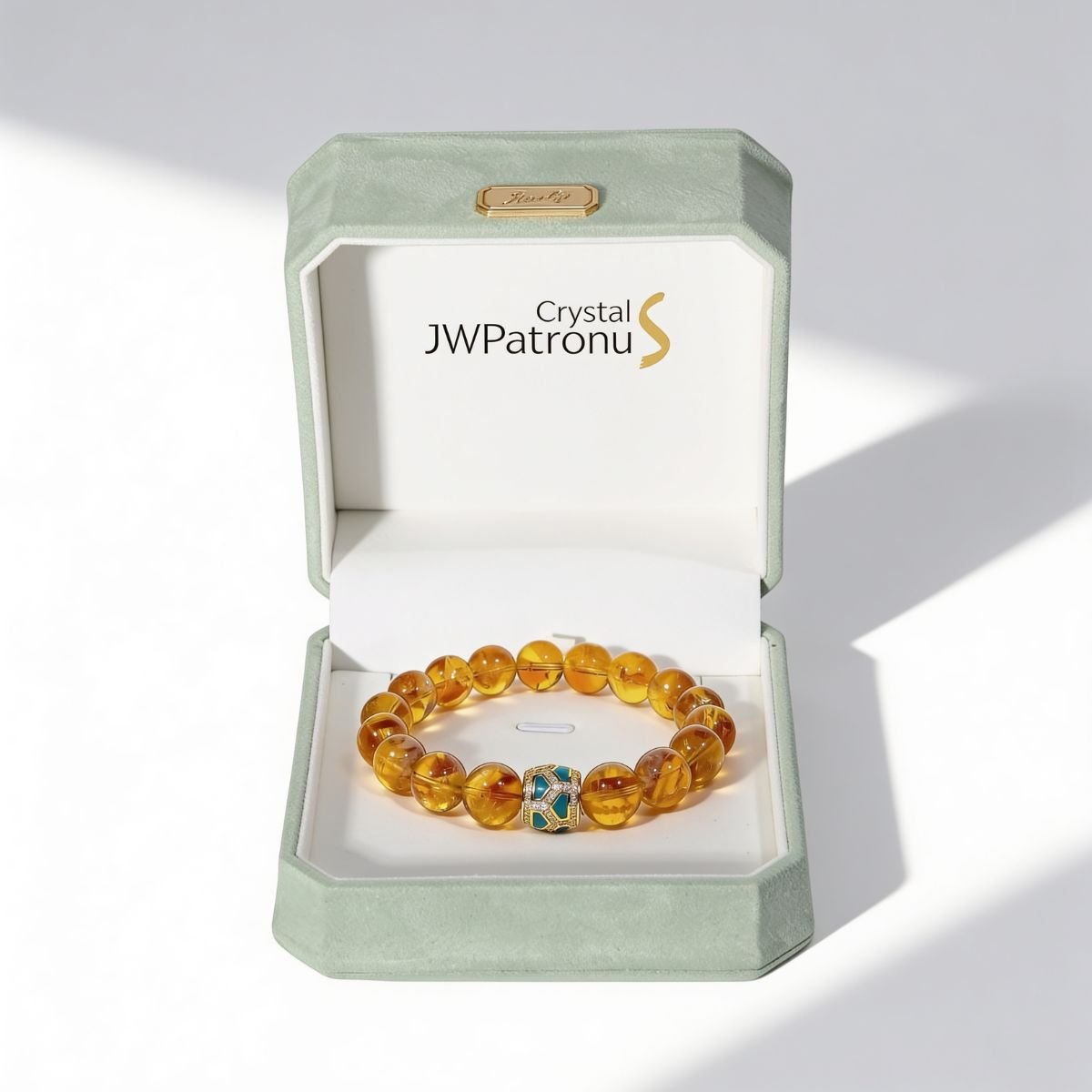 Golden Signature Brazilian Citrine Bracelet by JWPatronus – natural crystal bracelet for women