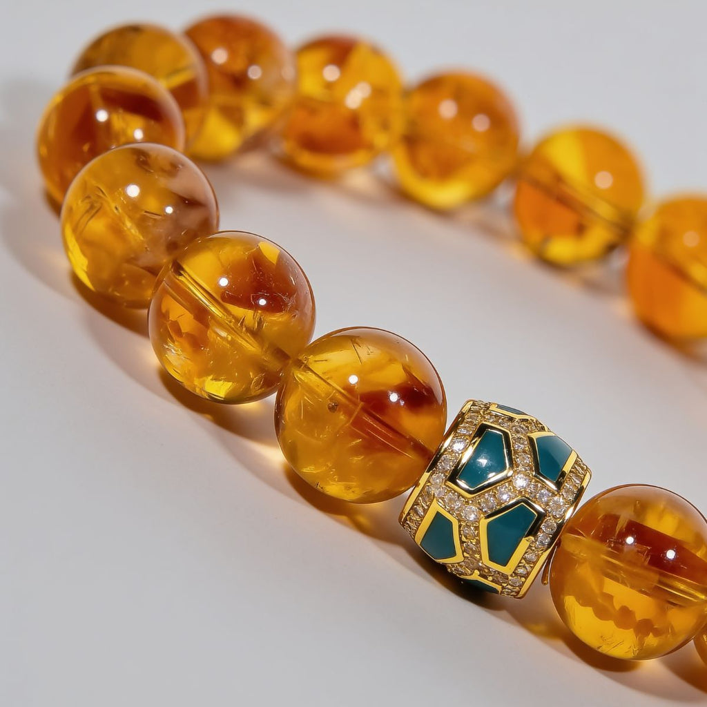 Golden Signature Brazilian Citrine Bracelet by JWPatronus – natural crystal bracelet for women