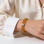 Golden Signature Brazilian Citrine Bracelet by JWPatronus – natural crystal bracelet for women