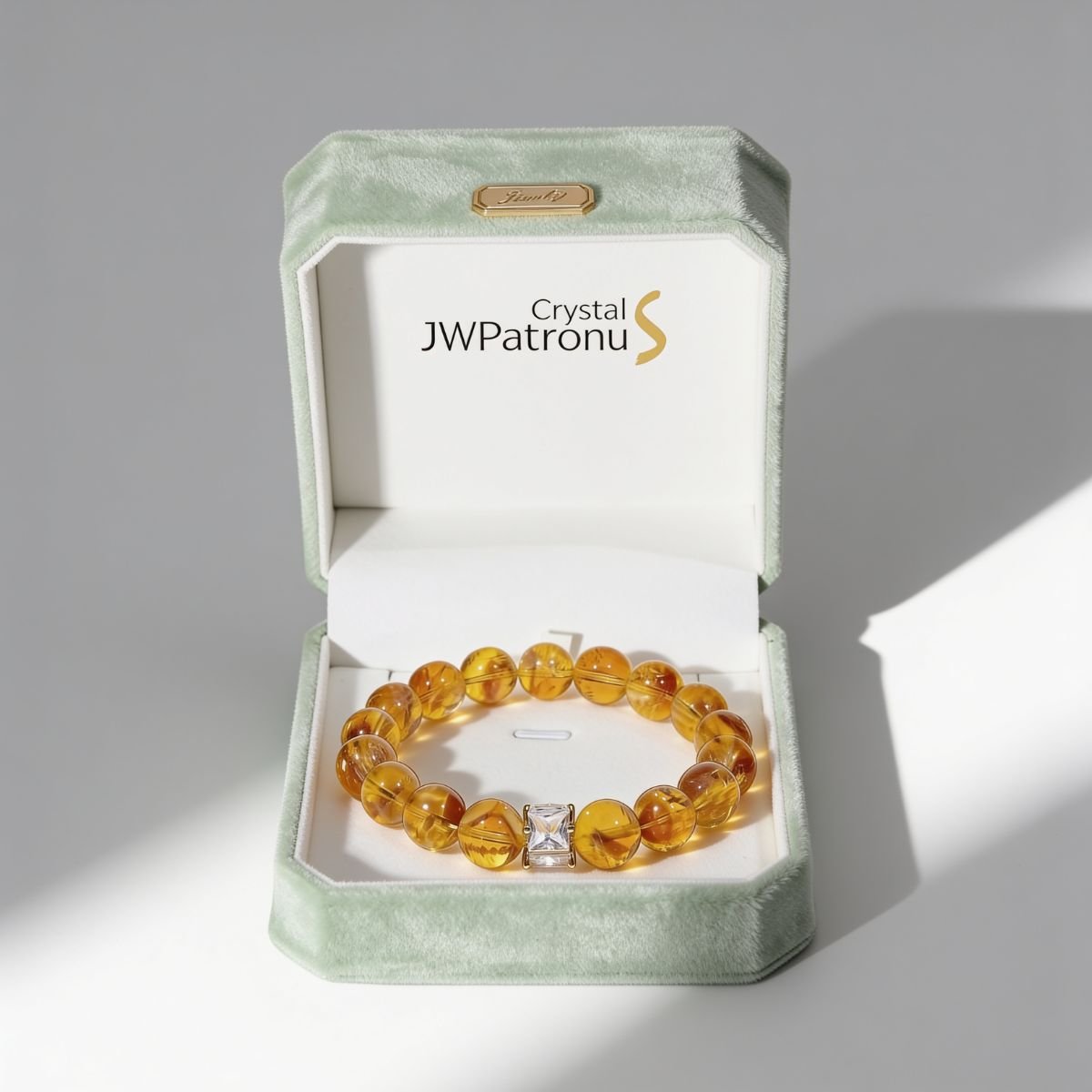 Golden Signature Brazilian Citrine Bracelet by JWPatronus – natural crystal bracelet for women