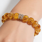 Golden Signature Brazilian Citrine Bracelet by JWPatronus – natural crystal bracelet for women