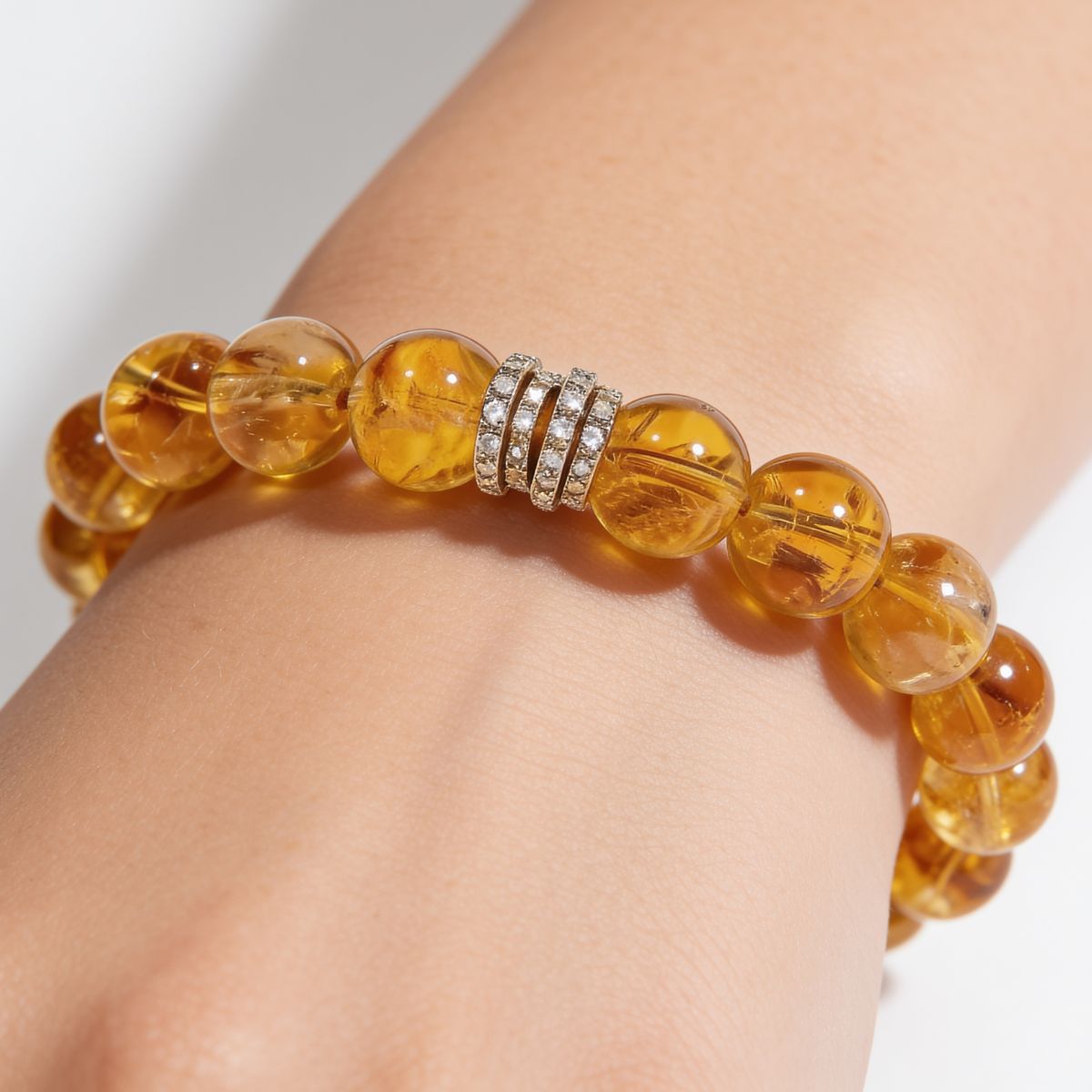 Golden Signature Brazilian Citrine Bracelet by JWPatronus – natural crystal bracelet for women