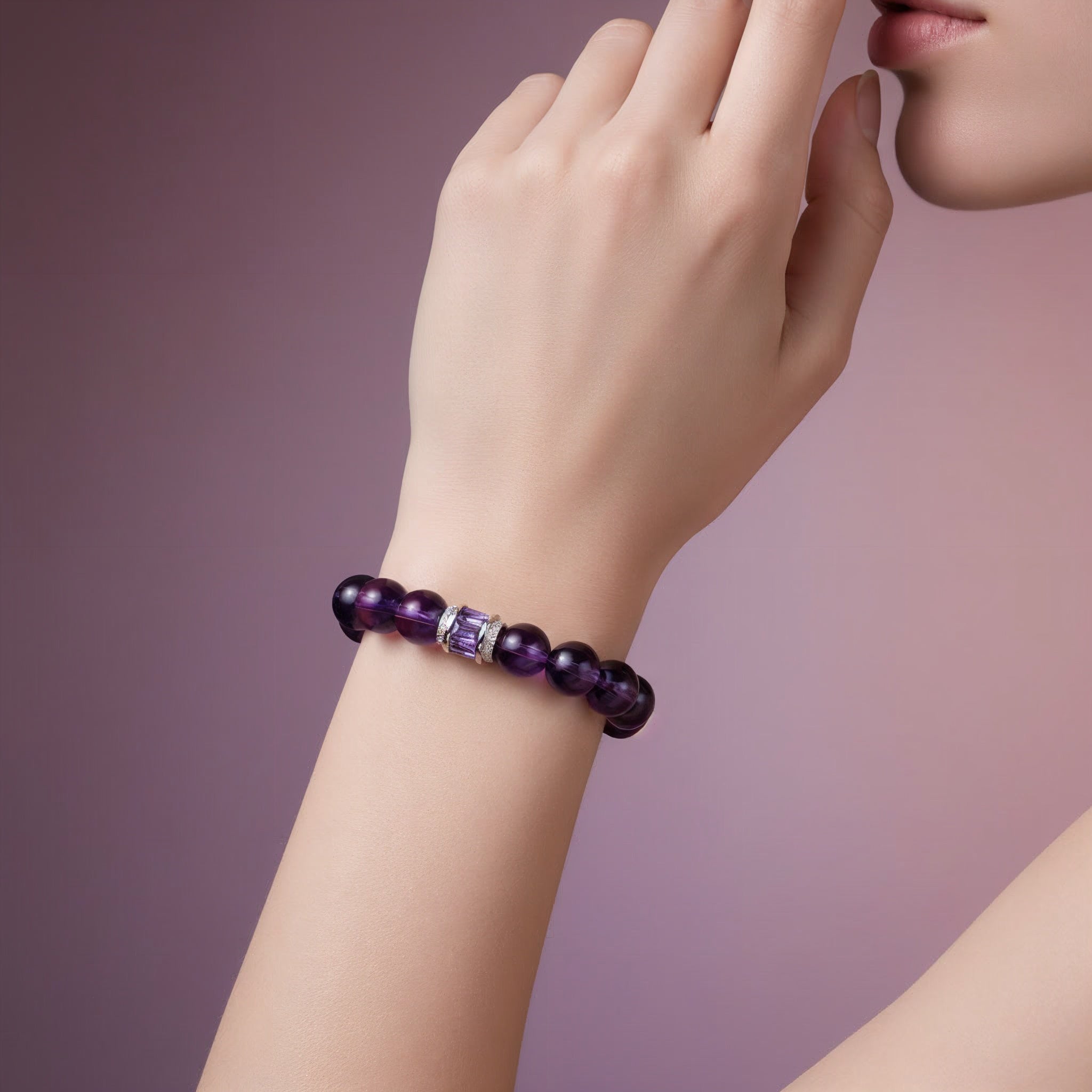 Graceful Amethyst Poise Bracelet by JWPatronus – natural crystal bracelet for women