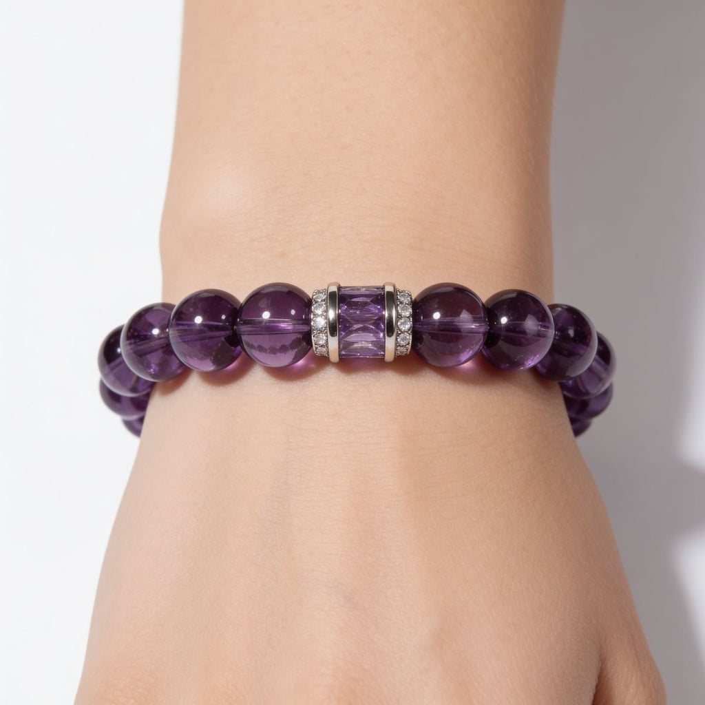 Graceful Amethyst Poise Bracelet by JWPatronus – natural crystal bracelet for women