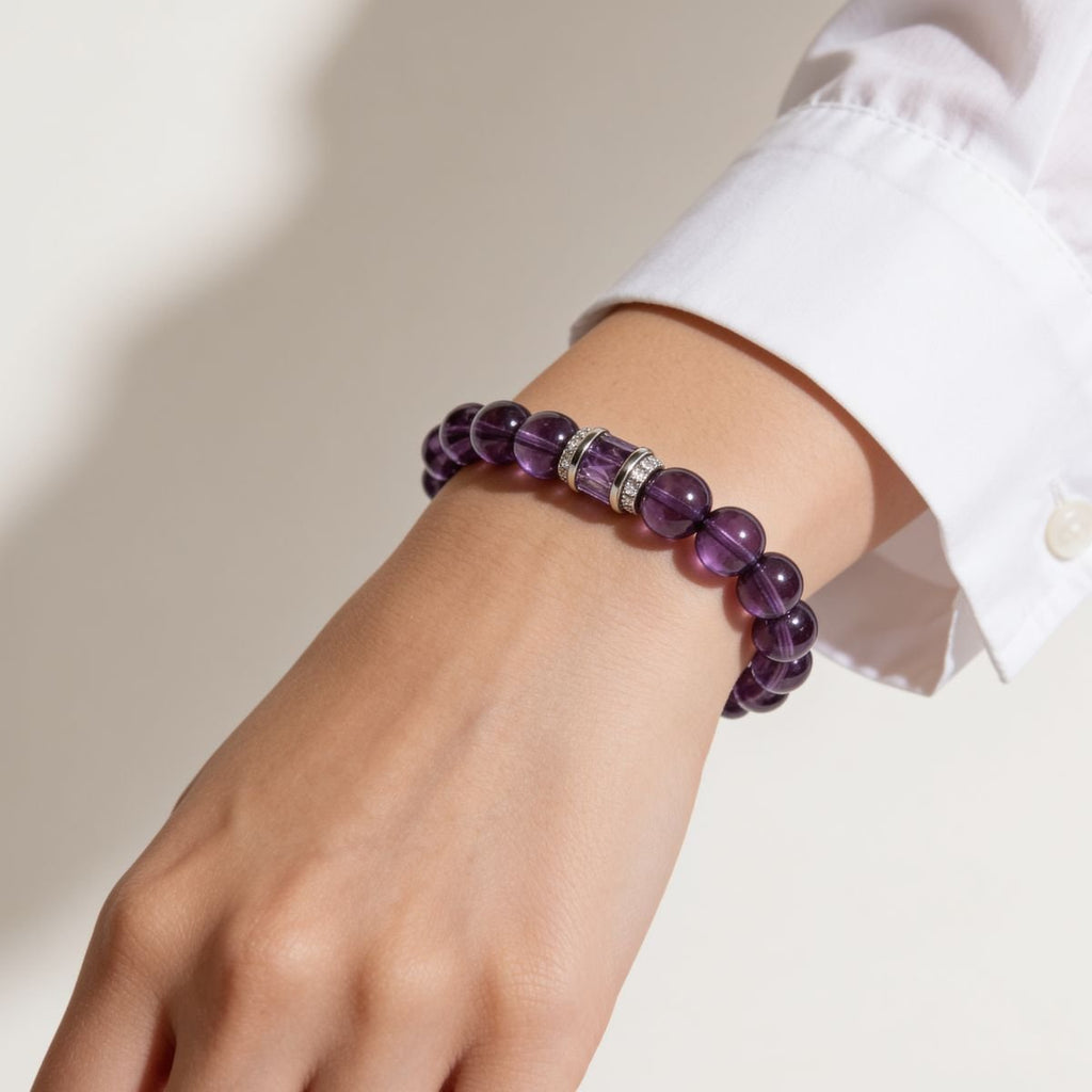 Graceful Amethyst Poise Bracelet by JWPatronus – natural crystal bracelet for women