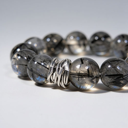 Guardian Black Rutile Quartz Bracelet by JWPatronus – natural crystal bracelet for women
