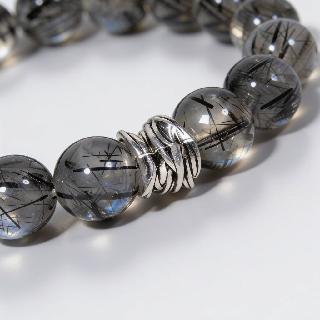 Guardian Black Rutile Quartz Bracelet by JWPatronus – natural crystal bracelet for women