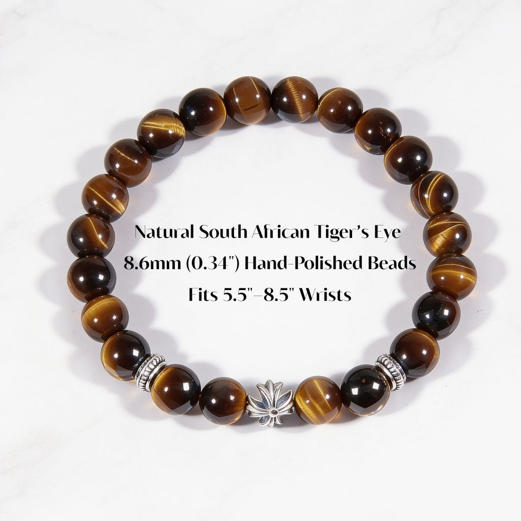 Guardian Tiger’s Eye Cross Bracelet by JWPatronus – natural crystal bracelet for women