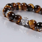 Guardian Tiger’s Eye Cross Bracelet by JWPatronus – natural crystal bracelet for women
