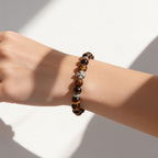 Guardian Tiger’s Eye Cross Bracelet by JWPatronus – natural crystal bracelet for women