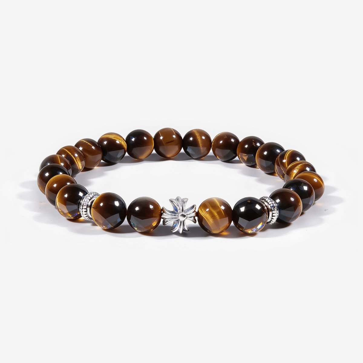 Guardian Tiger’s Eye Cross Bracelet by JWPatronus – natural crystal bracelet for women