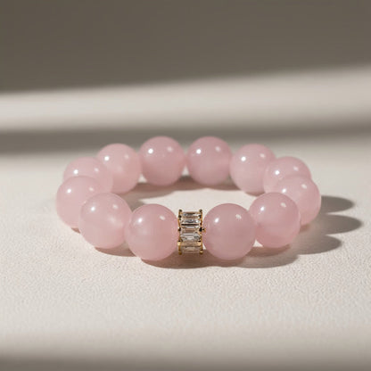 Harmony Rose Quartz Bracelet by JWPatronus – natural crystal bracelet for women