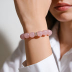 Harmony Rose Quartz Bracelet by JWPatronus – natural crystal bracelet for women