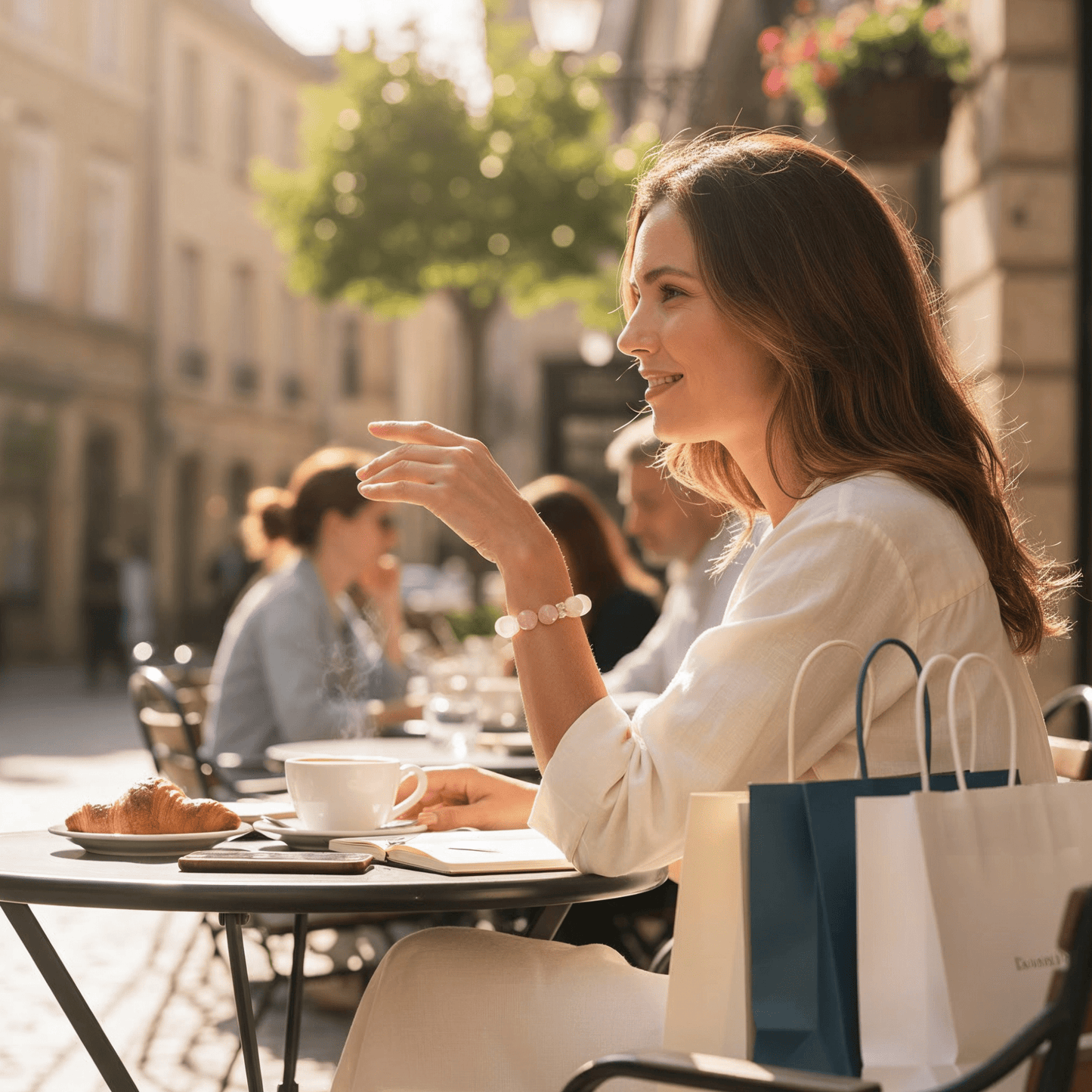 Harmony Rose Quartz Bracelet by JWPatronus – natural crystal bracelet for women