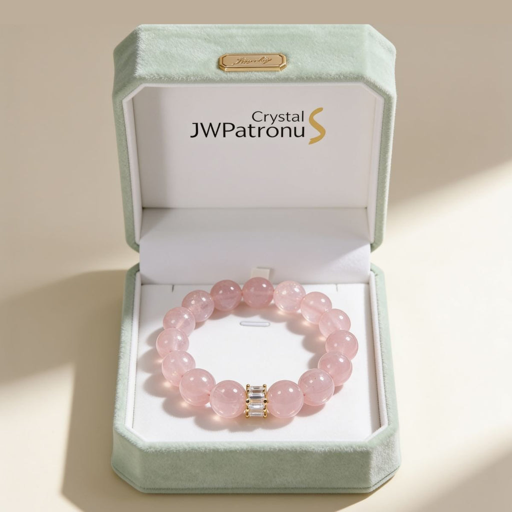 Harmony Rose Quartz Bracelet by JWPatronus – natural crystal bracelet for women
