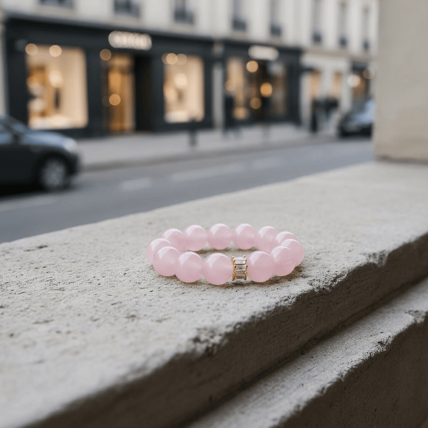 Harmony Rose Quartz Bracelet by JWPatronus – natural crystal bracelet for women