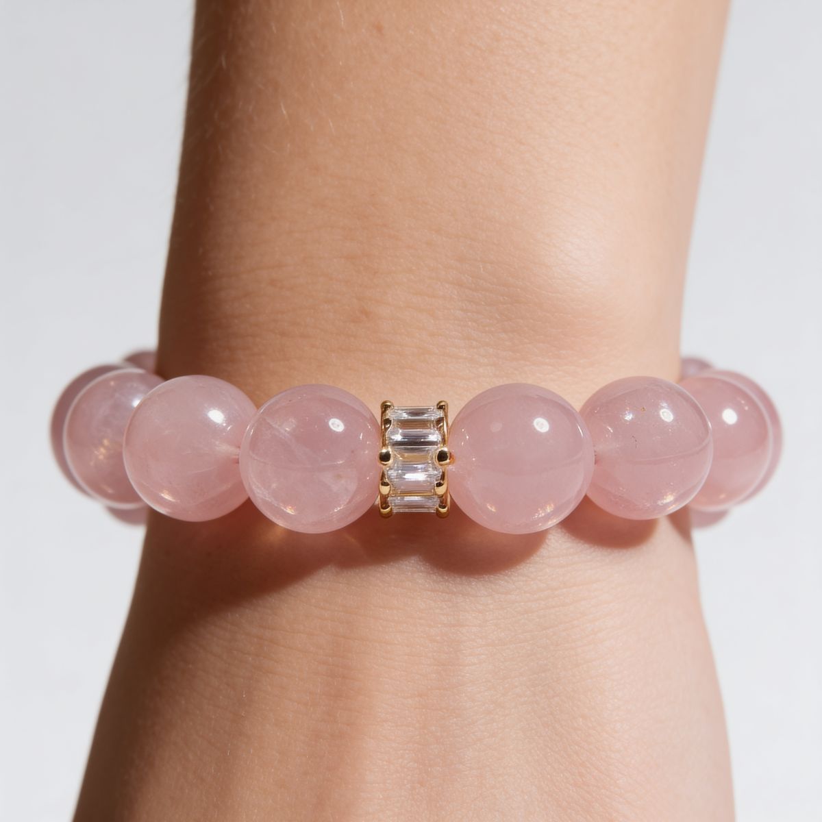 Harmony Rose Quartz Bracelet by JWPatronus – natural crystal bracelet for women
