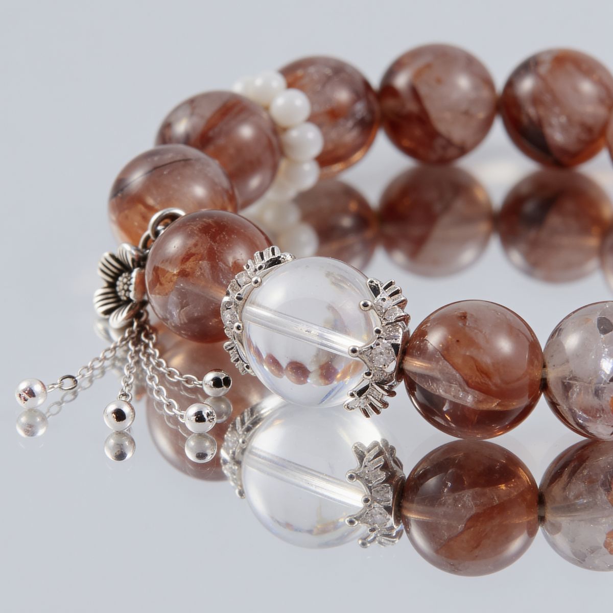 Hematoid Quartz Serenity Bracelet by JWPatronus – natural crystal bracelet for women