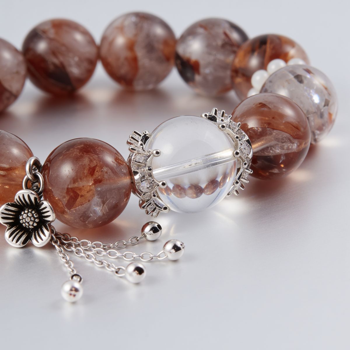 Hematoid Quartz Serenity Bracelet by JWPatronus – natural crystal bracelet for women