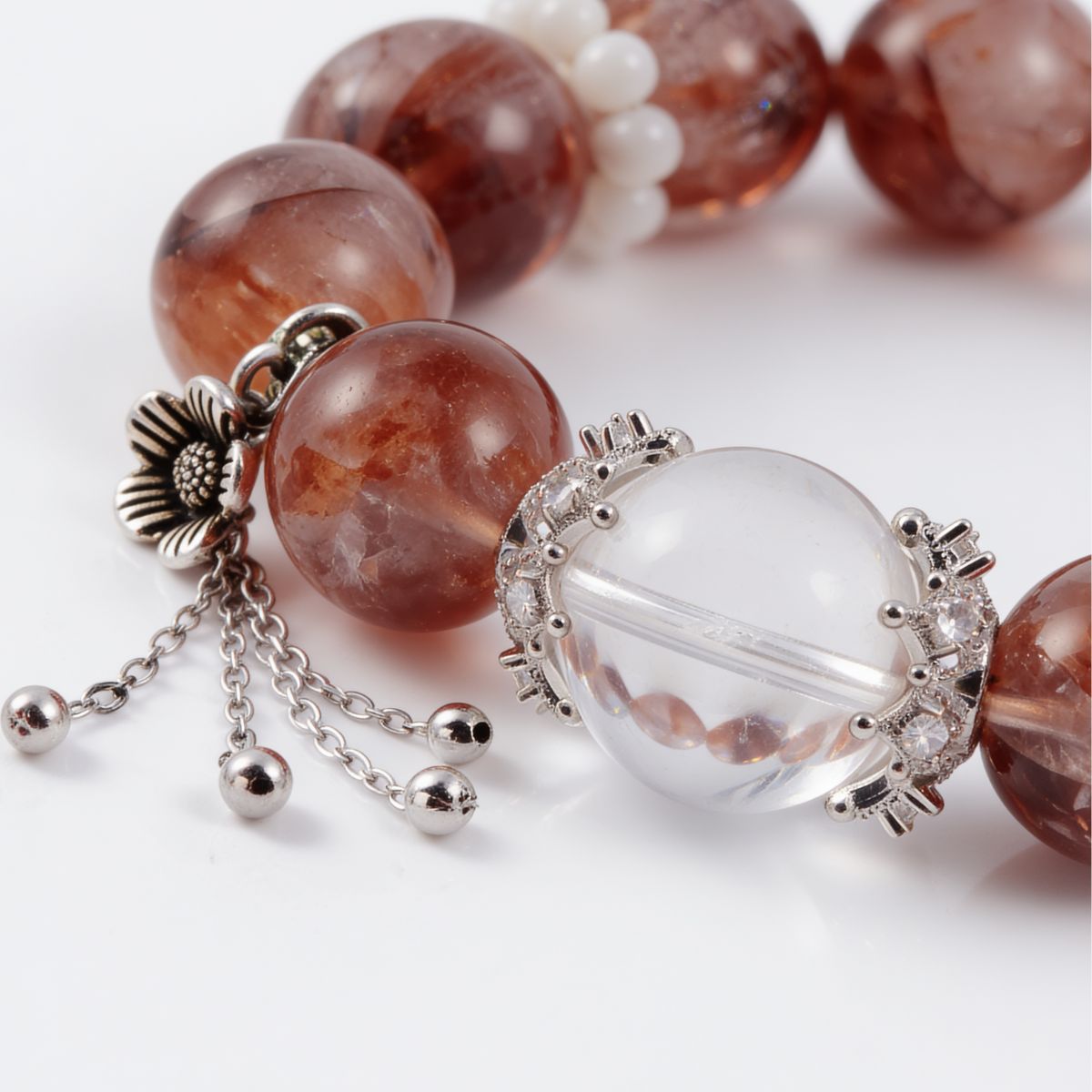 Hematoid Quartz Serenity Bracelet by JWPatronus – natural crystal bracelet for women