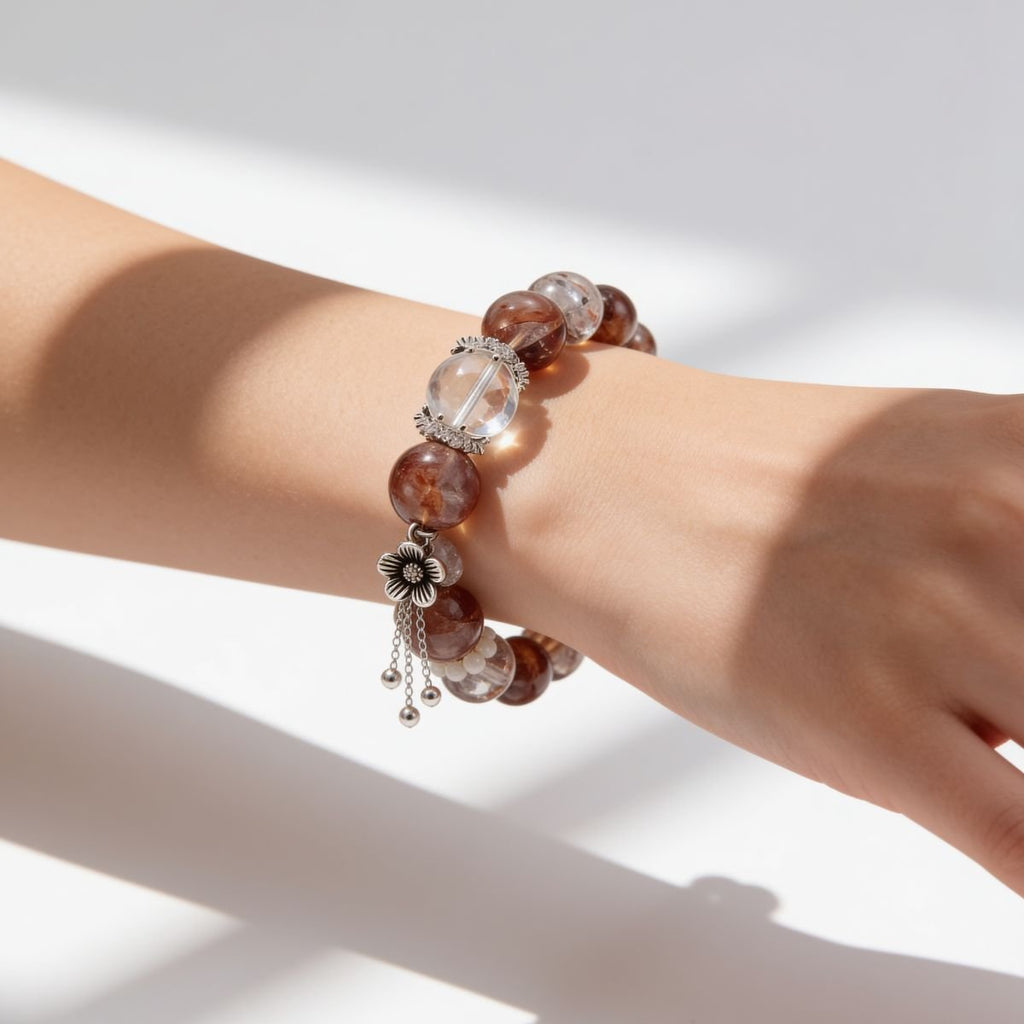 Hematoid Quartz Serenity Bracelet by JWPatronus – natural crystal bracelet for women