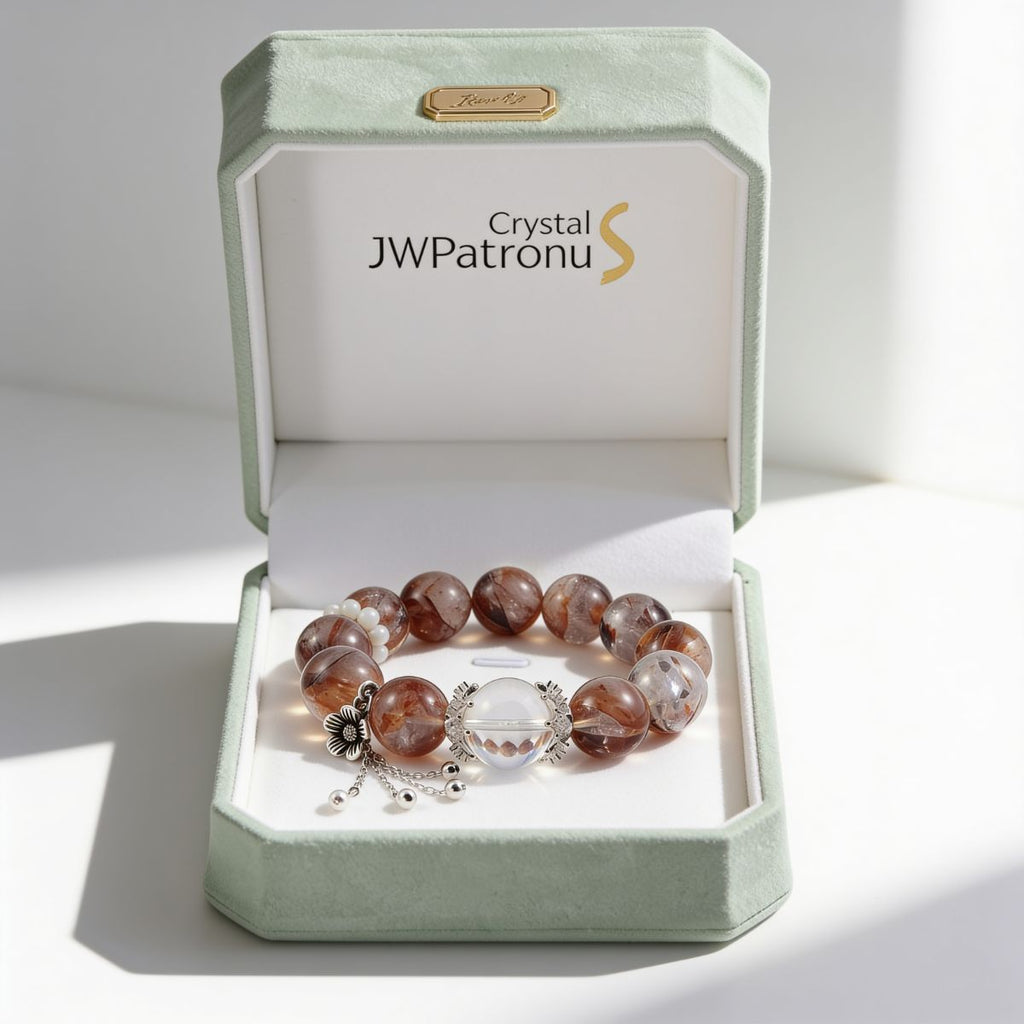 Hematoid Quartz Serenity Bracelet by JWPatronus – natural crystal bracelet for women