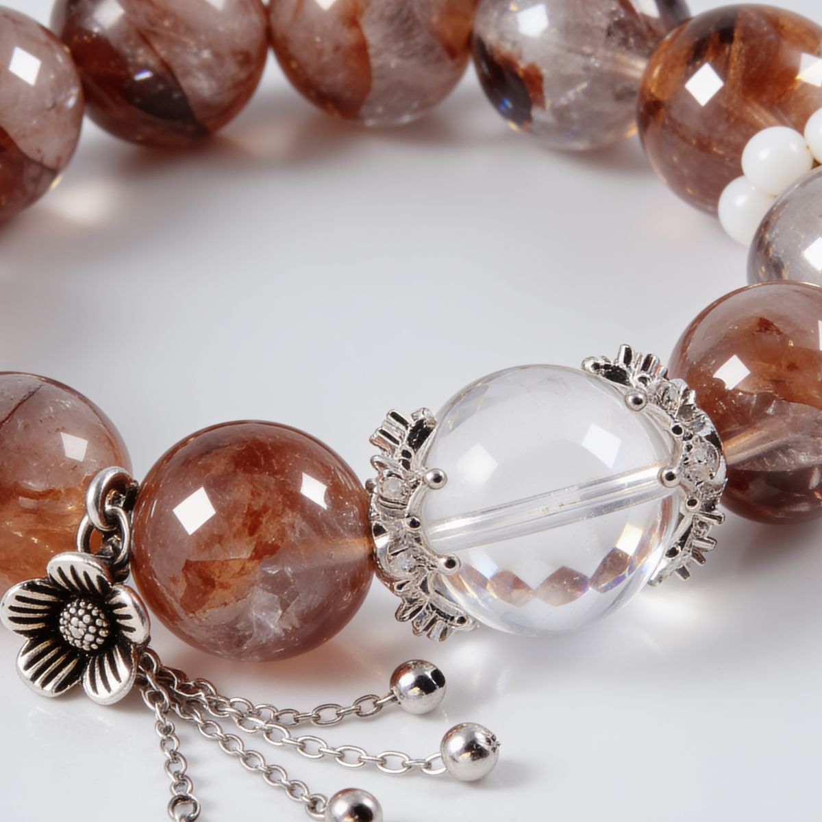 Hematoid Quartz Serenity Bracelet by JWPatronus – natural crystal bracelet for women