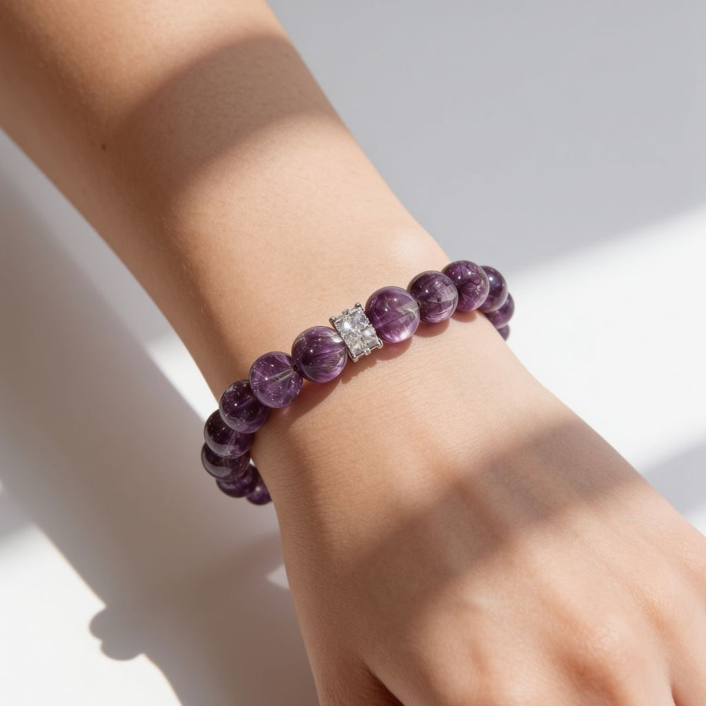 Inner Grace Amethyst Bracelet by JWPatronus – natural crystal bracelet for women