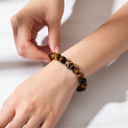 Kailash Tiger’s Eye Dzi Beaded Bracelet by JWPatronus – natural crystal bracelet for women