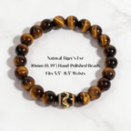 Kailash Tiger’s Eye Dzi Beaded Bracelet by JWPatronus – natural crystal bracelet for women