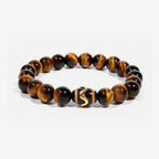 Kailash Tiger’s Eye Dzi Beaded Bracelet by JWPatronus – natural crystal bracelet for women