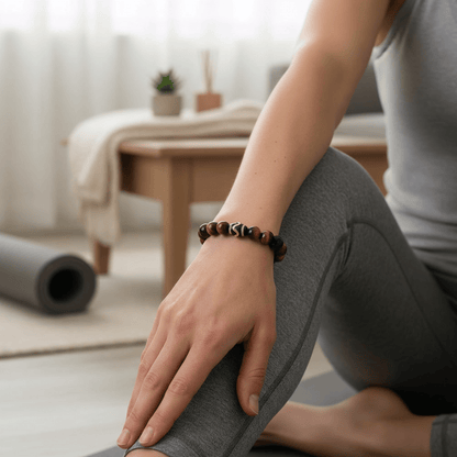 Kailash Tiger’s Eye Dzi Bracelet by JWPatronus – natural crystal bracelet for women