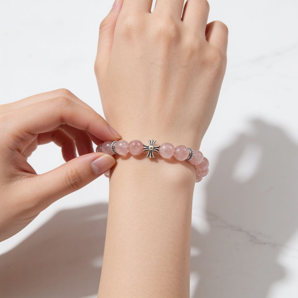 Lucky Blessing Rhodochrosite Bracelet by JWPatronus – natural crystal bracelet for women