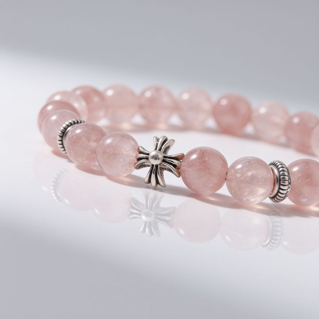 Lucky Blessing Rhodochrosite Bracelet by JWPatronus – natural crystal bracelet for women