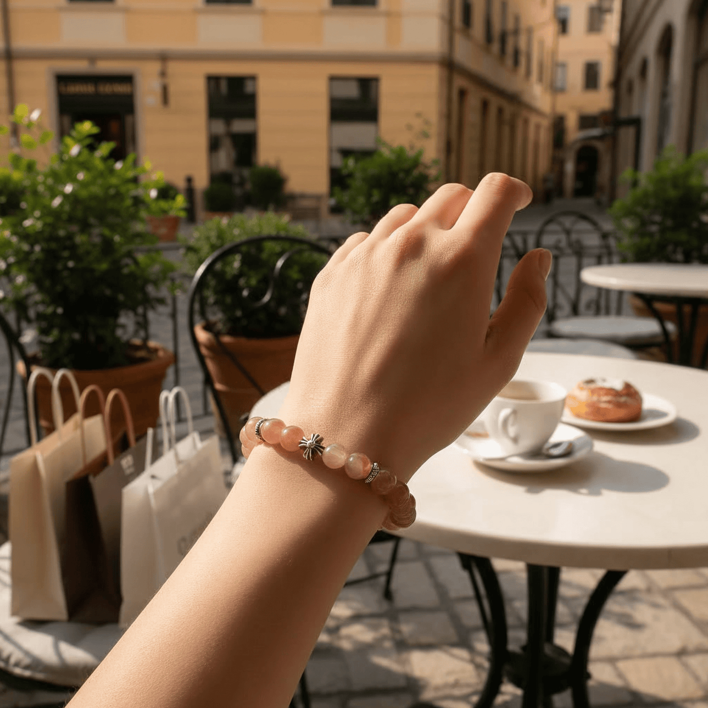 Lucky Blessing Rhodochrosite Bracelet by JWPatronus – natural crystal bracelet for women