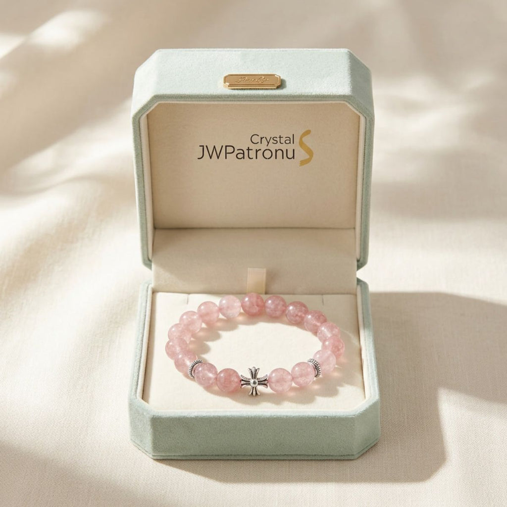 Lucky Blessing Rhodochrosite Bracelet by JWPatronus – natural crystal bracelet for women