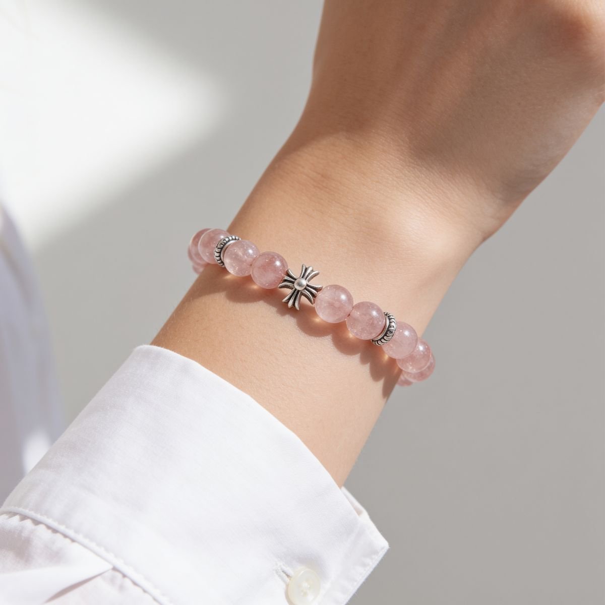 Lucky Blessing Rhodochrosite Bracelet by JWPatronus – natural crystal bracelet for women
