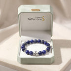 Lucky Clarity Lapis Cross Bracelet by JWPatronus – natural crystal bracelet for women